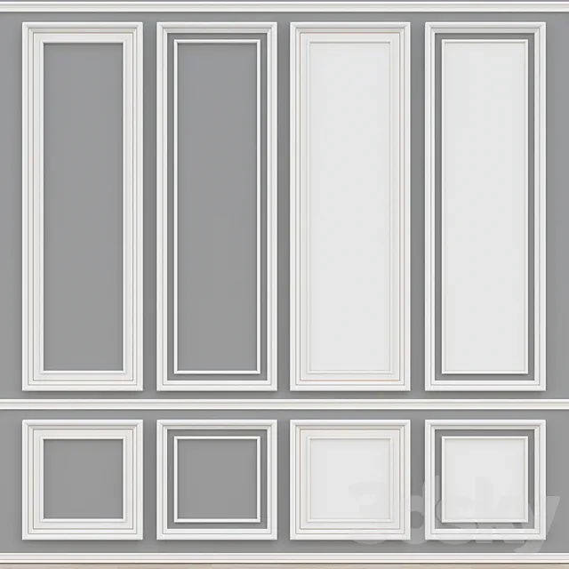 Decorative molding no. 008 3D Model