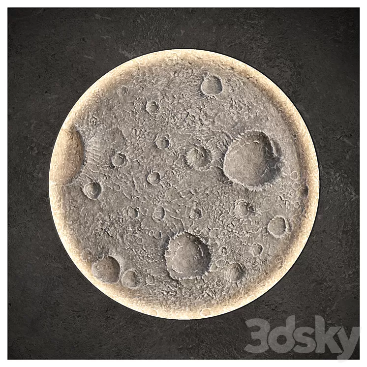 Decorative Moon 3D Model Free