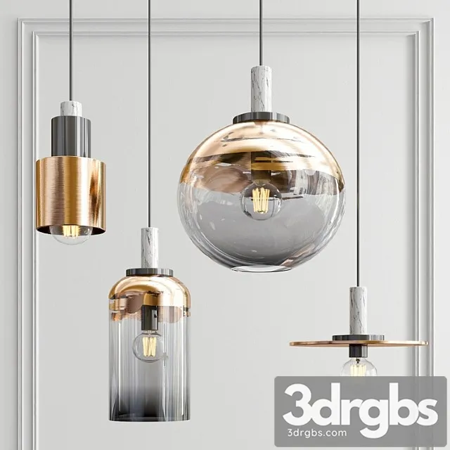 Decorative Paint Brushed Pendant 3D Model Free