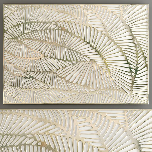 Decorative Panel Gold 3D Model