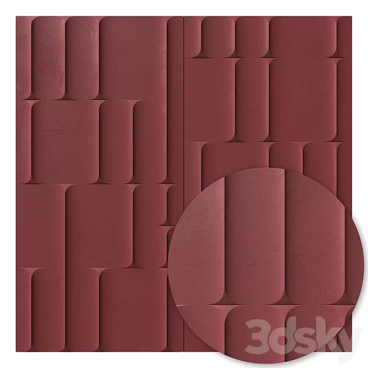 Decorative panel Inkiostro Bianco MOTIVO 3D Model Free