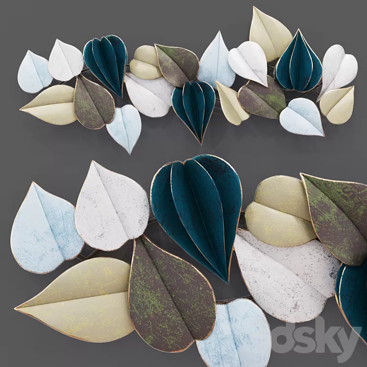 Decorative panel Leaves 3D Model