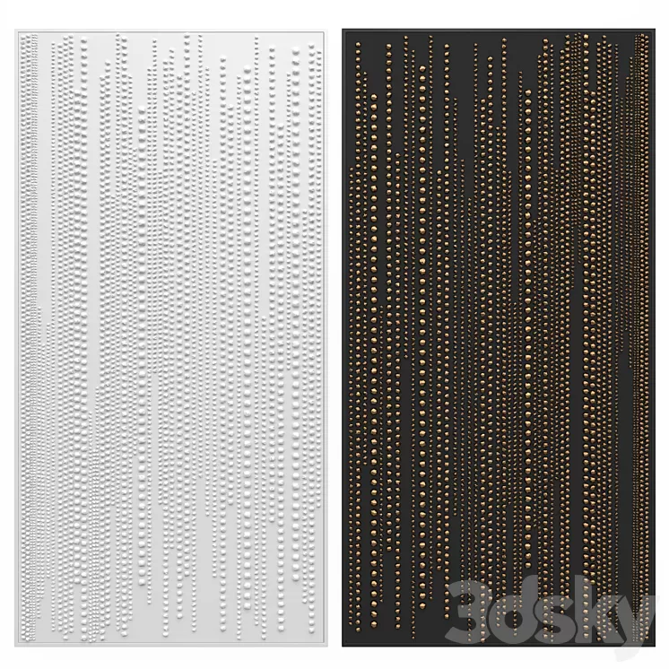 Decorative Panel Relief Point 3D Model Free