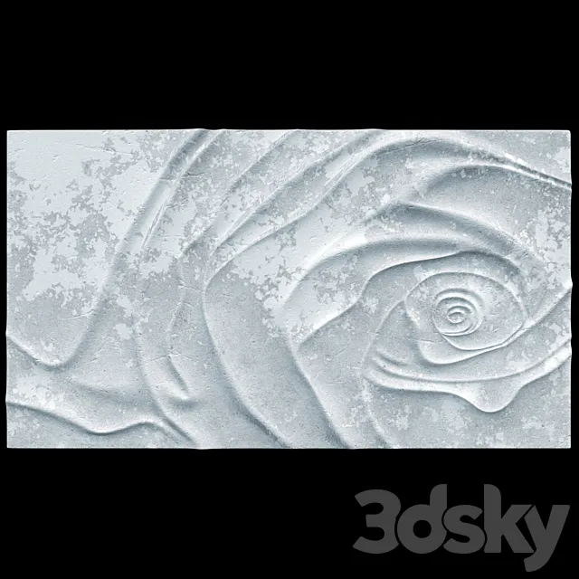 Decorative panel "Rose" 3D Model