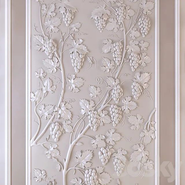 Decorative Panels Grapes. Panel The Grapes 3DModel