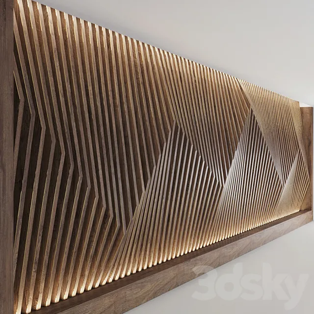 Decorative parametric wall 3D Model