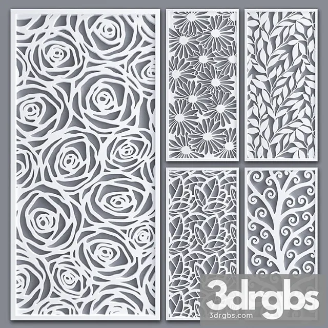 Decorative partition2 3D Model Free