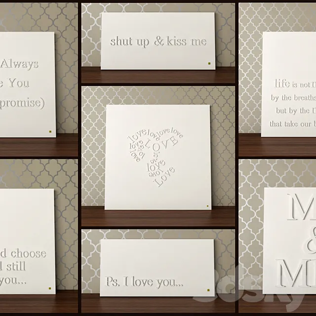 Decorative pictures Gorgeous Graffiti 3D Model