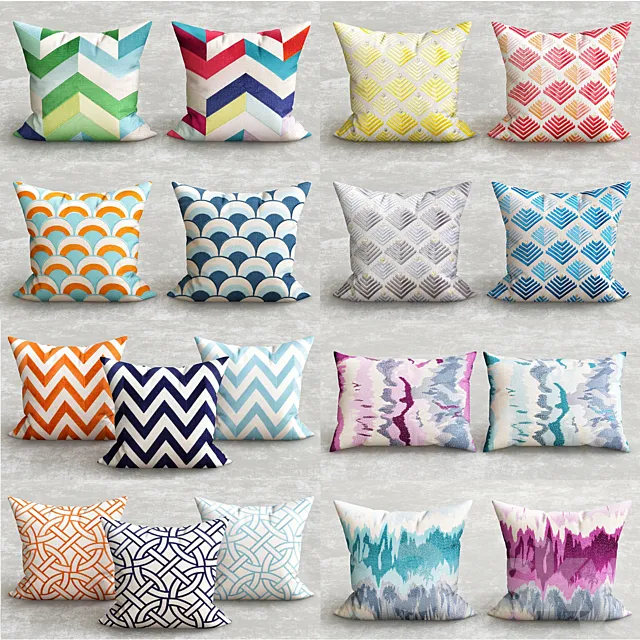 Decorative pillow collections 3DModel