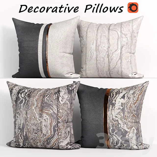 Decorative Pillow set 183 Etsy 3D Model