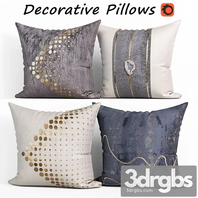 Decorative pillow set 184 3D Model Free