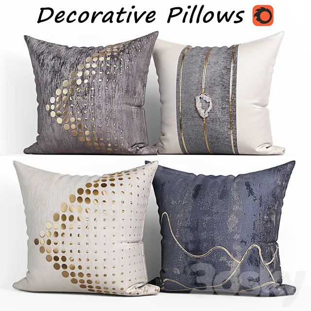 Decorative Pillow set 184 3D Model