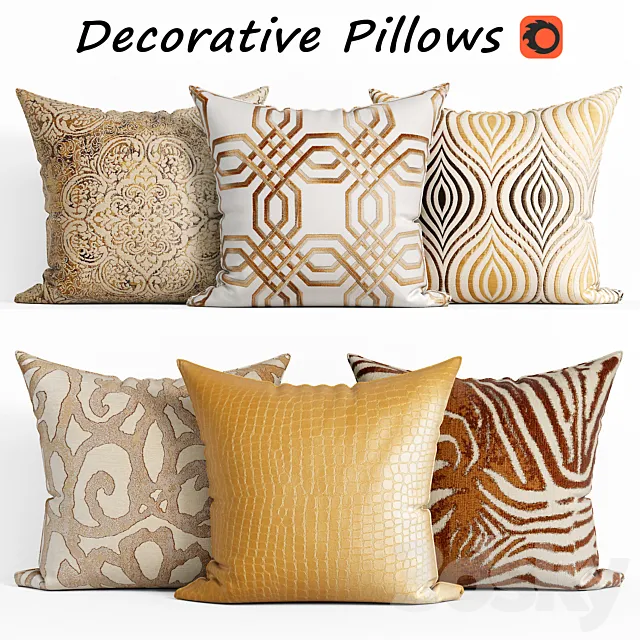 Decorative Pillow set 188 Horchow 3DModel