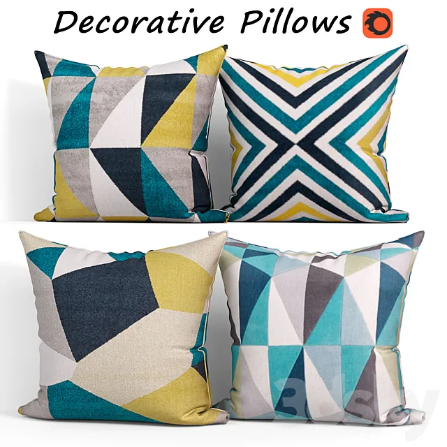 Decorative Pillow set 261 3D Model