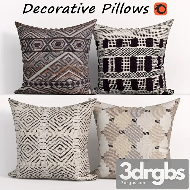 Decorative pillow set 299 3D Model Free