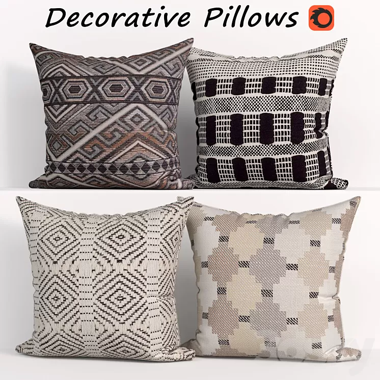 Decorative Pillow set 299 3D Model