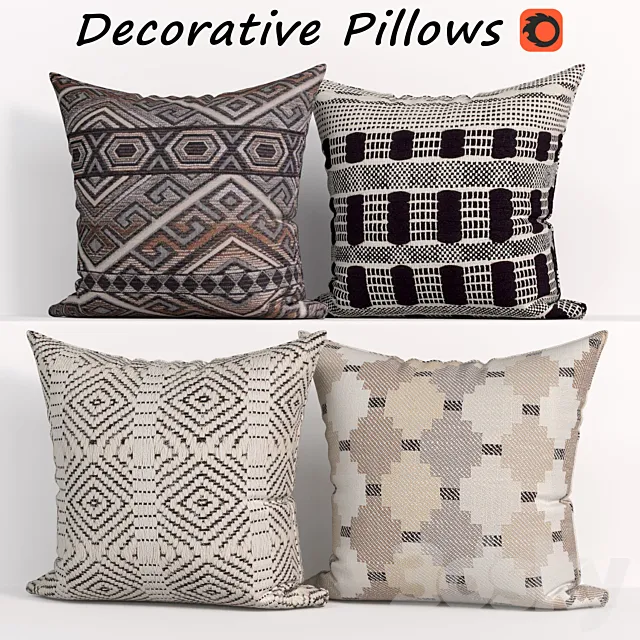 Decorative Pillow set 299 3DModel