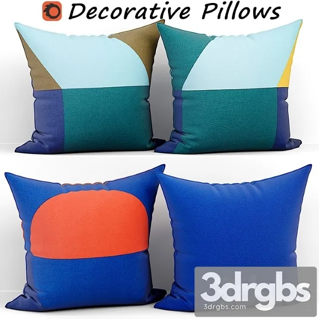 Decorative pillow set 423 ikea 3D Model Free
