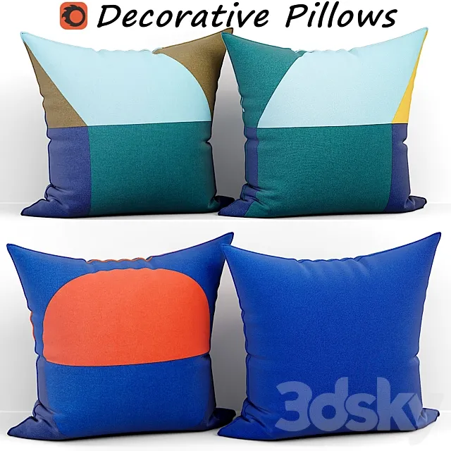 Decorative Pillow set 423 Ikea 3D Model