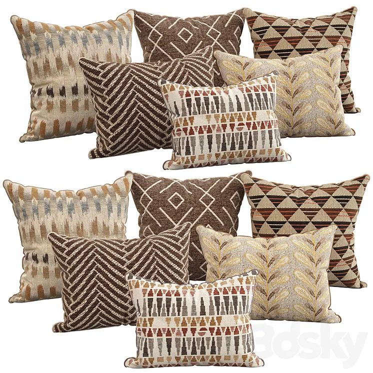Decorative pillows 106 3D Model Free