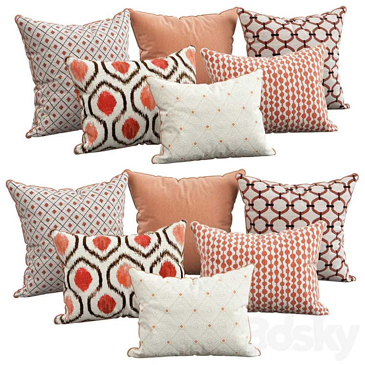 Decorative pillows 110 3D Model Free