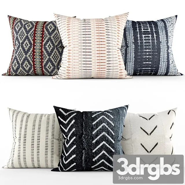 Decorative Pillows 2 3D Model Download