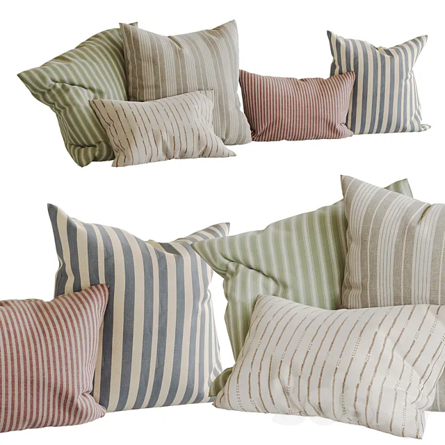 Decorative pillows 2 3D Model