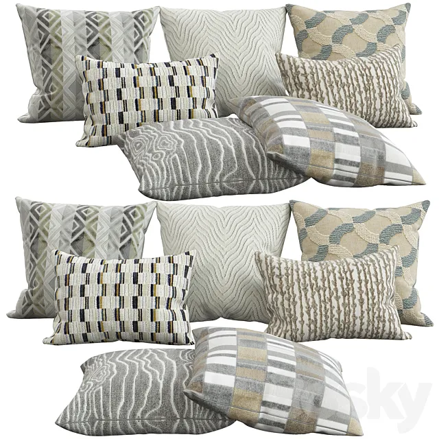 Decorative pillows. 28 3DModel