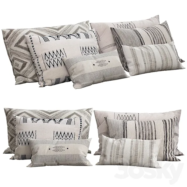 Decorative pillows 3D Model