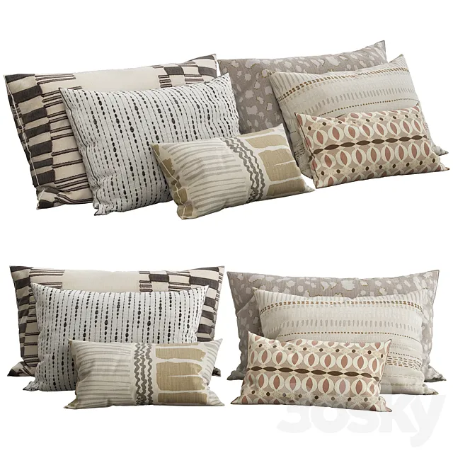 Decorative pillows 3D Model