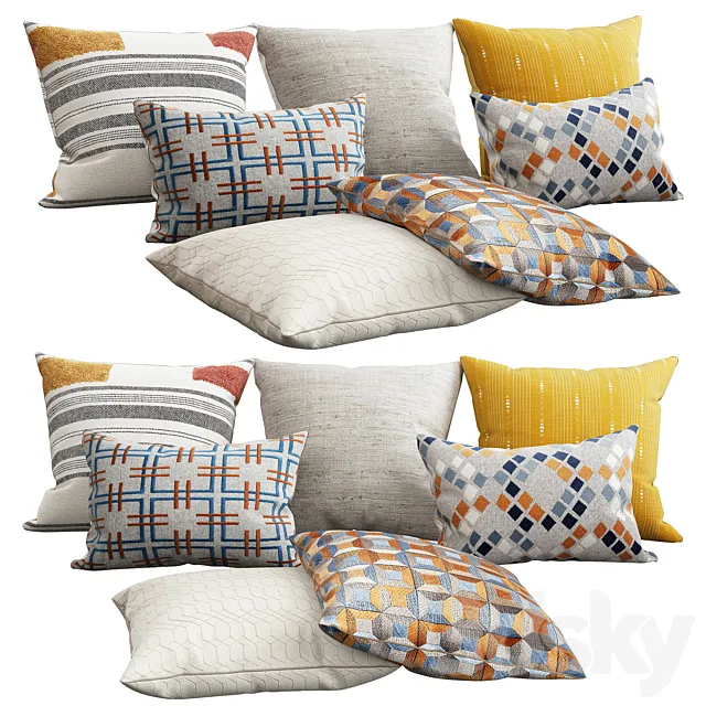 Decorative pillows 3D Model