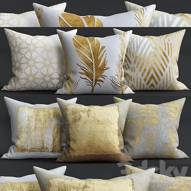 Decorative pillows 3D Model