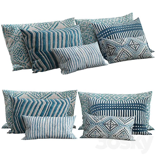 Decorative pillows 3D Model