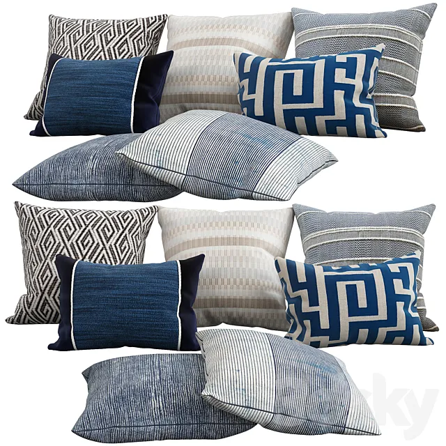 Decorative pillows 3D Model