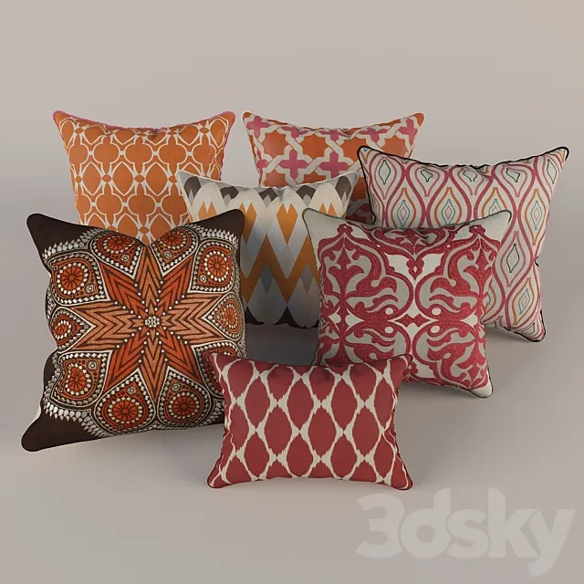 Decorative pillows 3D Model