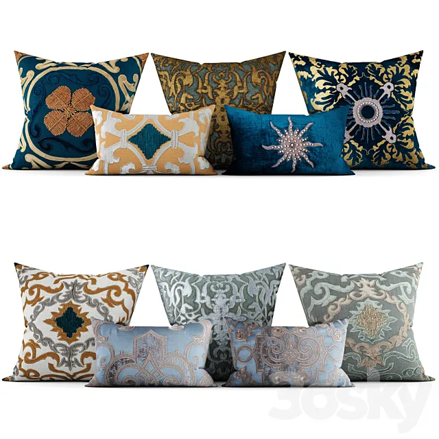 Decorative pillows 3D Model