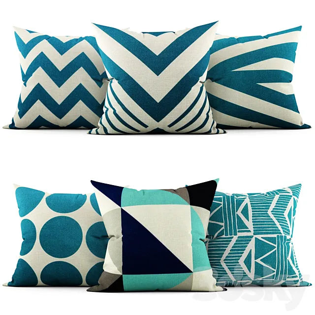 Decorative pillows 3D Model