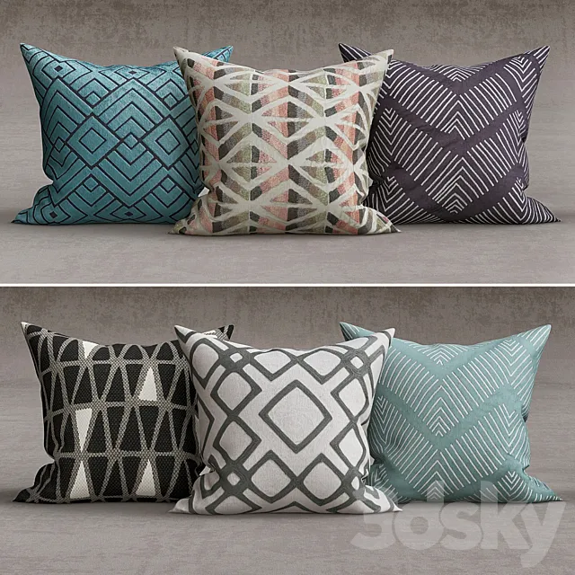 Decorative pillows 3D Model