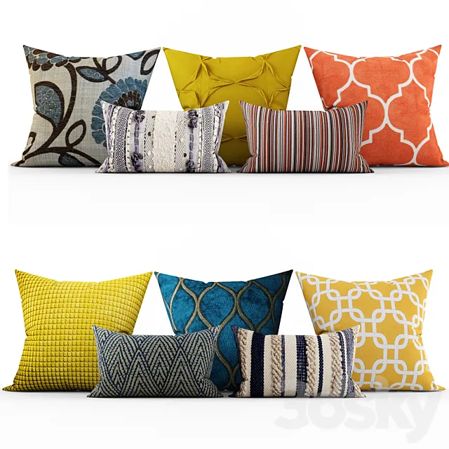 Decorative pillows 3D Model