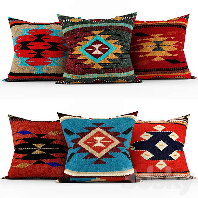 Decorative pillows 3D Model