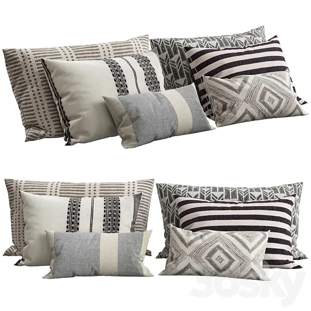 Decorative pillows 3D Model