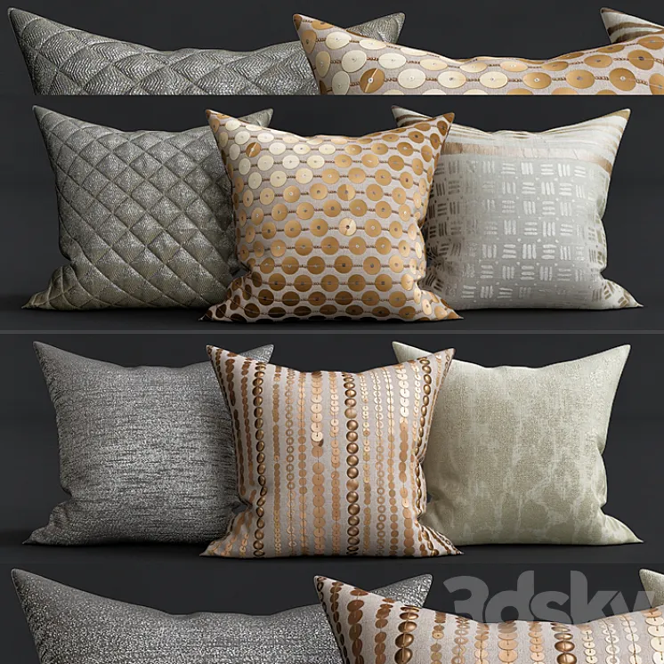 Decorative Pillows 3D Model Free