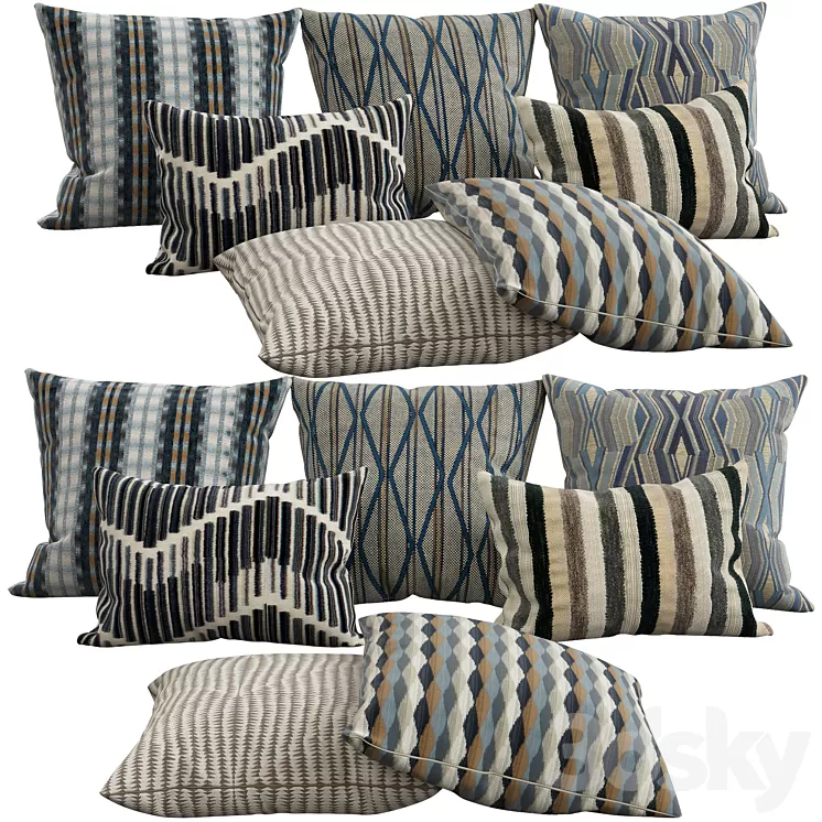 Decorative pillows 43 3D Model