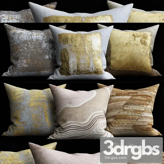 Decorative pillows 5 3D Model Free