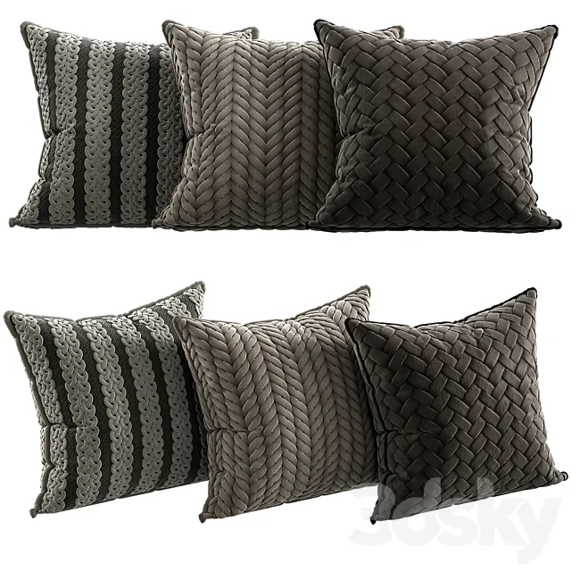 decorative pillows 7 3DModel