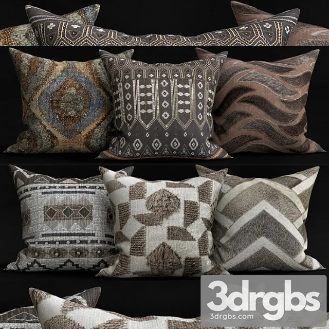 Decorative pillows 8 3D Model Free