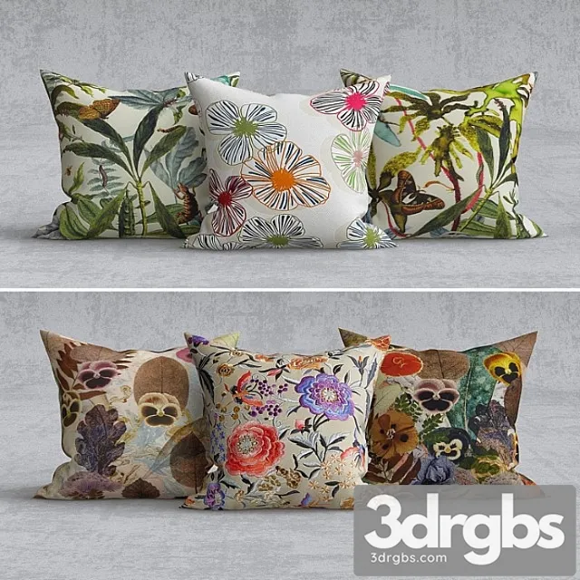 Decorative pillows 9 3D Model Free