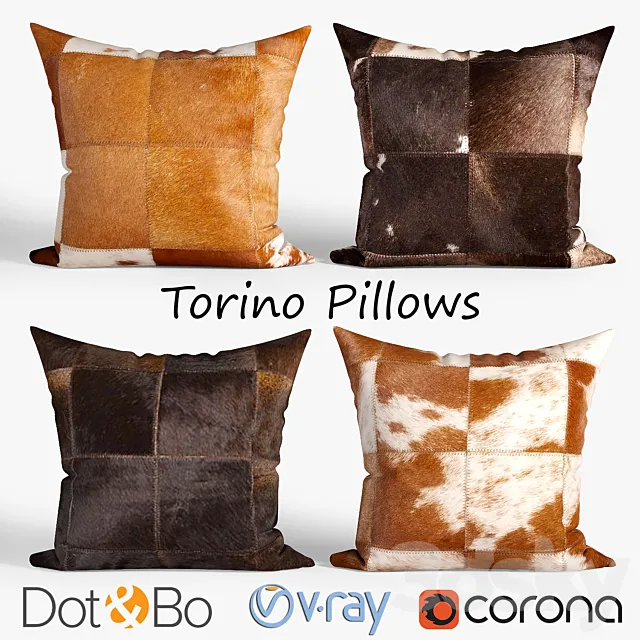 Decorative pillows Dot and bo_Torino set 046 3D Model