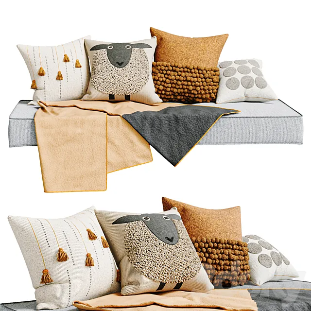 Decorative pillows for a children's room 3D Model