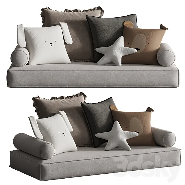 Decorative pillows for the nursery 3D Model